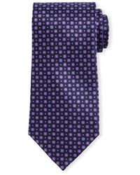 Dark Purple Floral Tie
