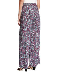 BCBGeneration High Rise Floral Print Pants Red Pattern