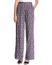 BCBGeneration High Rise Floral Print Pants Red Pattern