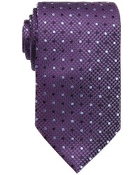 Ermenegildo Zegna Purple Silk Dot Print Tie