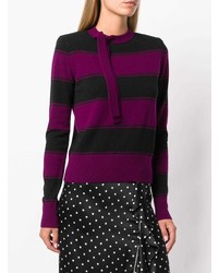 Marc Jacobs Striped Tie Neck Sweater