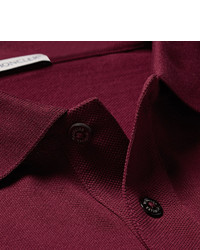 Moncler Slim Fit Contrast Trimmed Cotton Piqu Polo Shirt
