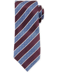 Dark Purple Horizontal Striped Silk Tie