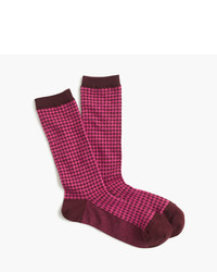 Dark Purple Houndstooth Socks