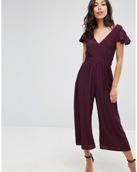 Asos Jumpsuit With Twist Back And Frill Detail