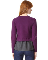 Carven Knit Top With Trim