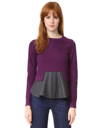 Carven Knit Top With Trim