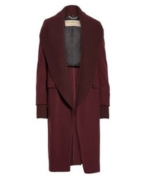 Burberry Cairndale Knit Trim Cashmere Coat