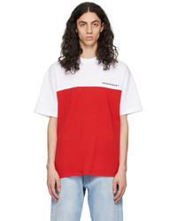 VTMNTS Red White Colorblocked T Shirt