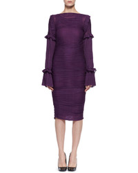 Tom Ford Long Sleeve Ruched Knit Dress