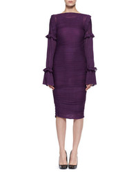 Tom Ford Long Sleeve Ruched Knit Dress