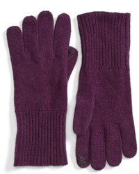 Halogen Rib Knit Cashmere Gloves