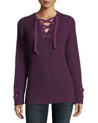 Dark Purple Knit Sweater