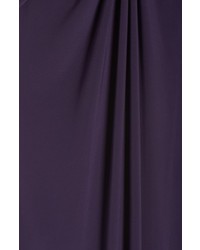 Adrianna Papell Lace Draped Jersey Gown