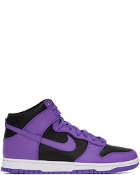 Dark Purple Leather Athletic Shoes