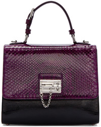 Dolce & Gabbana Black Purple Python Monica Bag