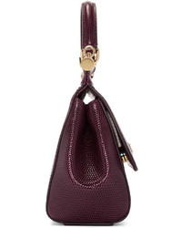 Dolce & Gabbana Purple Iguana Embossed Small Miss Sicily Bag