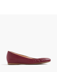 J.Crew Cece Italian Made Ballet Flats In Leather