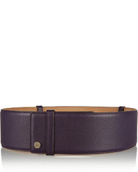 Dark Purple Leather Belt