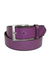 CTM Wrinkled Leather Belt For By Purple 36