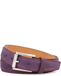 Robert Graham Laurel Leather Belt Purple