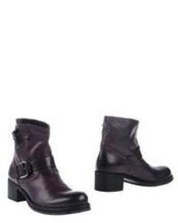 Dark Purple Leather Boots
