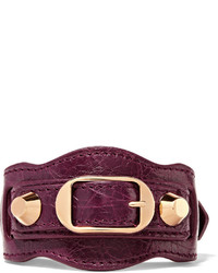 Dark Purple Leather Bracelet