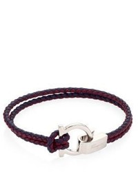 Salvatore Ferragamo Gancini Buckle Leather Bracelet