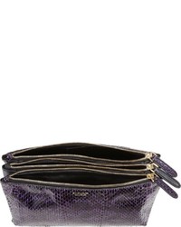 Zagliani Ayers Leather Clelia Wristlet Purple