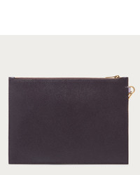 Mereedith Leather Clutch In Purple
