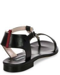 Sarah Jessica Parker Sjp By Veronika Jeweled T Strap Leather Sandals