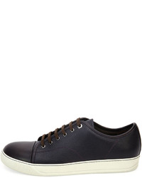 Lanvin Grainy Leather Low Top Sneaker Purple