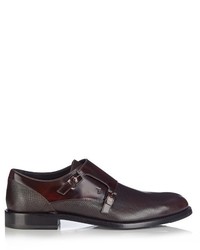 Tod's Fibbia Leather Monk Strap Shoes