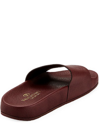 Valentino Leather Slide Sandal