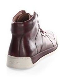 John Varvatos Remy Court Leather Mid Top Sneakers