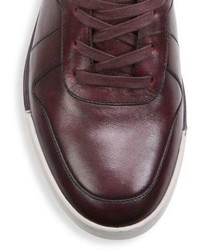 John Varvatos Remy Court Leather Mid Top Sneakers