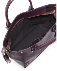 Alexander McQueen Inside Out Leather Shopper Tote Bag Purple