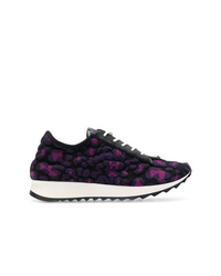 Dark Purple Leopard Athletic Shoes