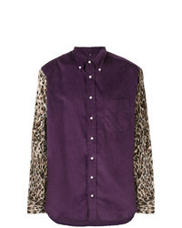 Dark Purple Leopard Long Sleeve Shirt