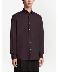Zegna Long Sleeved Cotton Blend Shirt