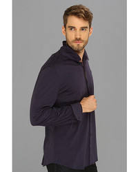 John Varvatos Star Usa Luxe Button Front Ls Knit Shirt