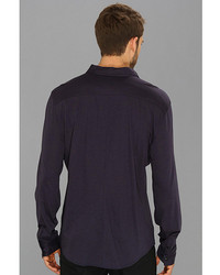 John Varvatos Star Usa Luxe Button Front Ls Knit Shirt