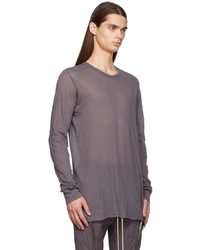 Rick Owens Purple Basic Long Sleeve T Shirt