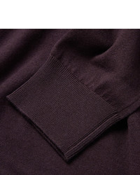 Lanvin Mesh Detailed Cotton And Merino Wool Blend Sweater