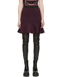 MCQ Alexander Ueen Purple Peplum Miniskirt