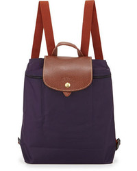 Dark Purple Nylon Backpack