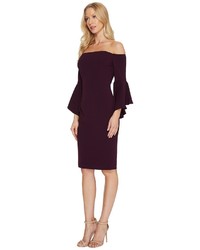 Calvin Klein Off Shoulder Flutter Sleeve Sheath Dress Cd7b15dt Dress