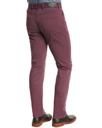 Ermenegildo Zegna Five Pocket Stretch Pants Purple