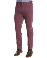 Ermenegildo Zegna Five Pocket Stretch Pants Purple