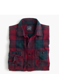 J.Crew Midweight Flannel Shirt In Cabernet Plaid